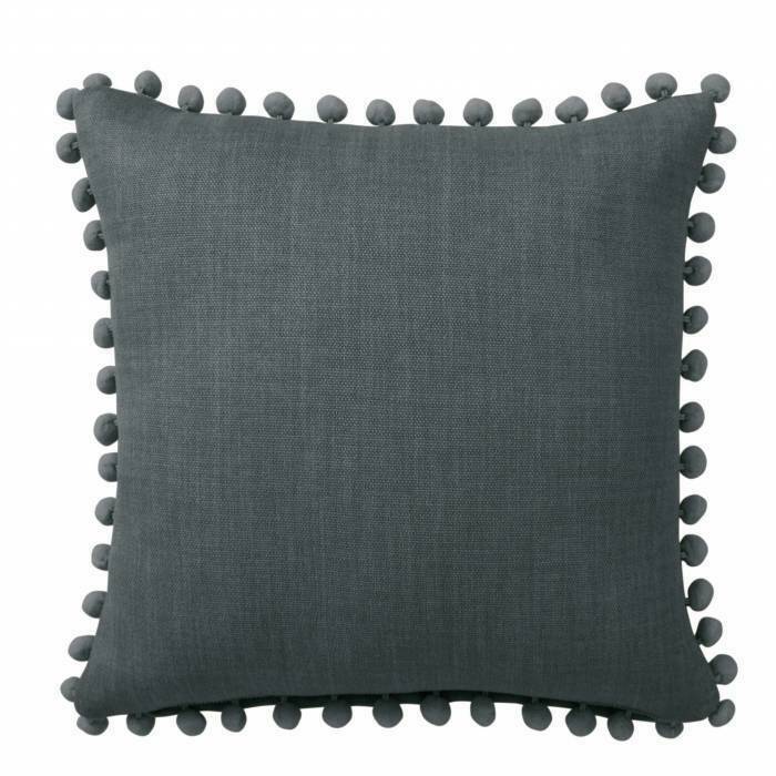 Pom pom 2025 grey cushion