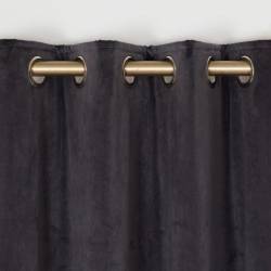 Elegance Velvet Graphite Eyelet Curtains
