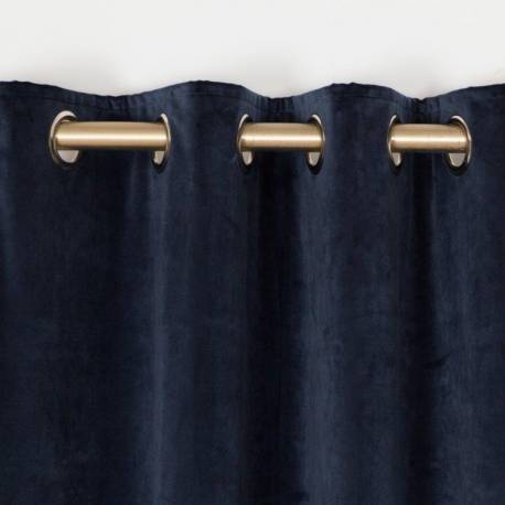 Elegance Velvet Midnight Eyelet Curtains