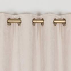Elegance Velvet Sand Eyelet Curtains