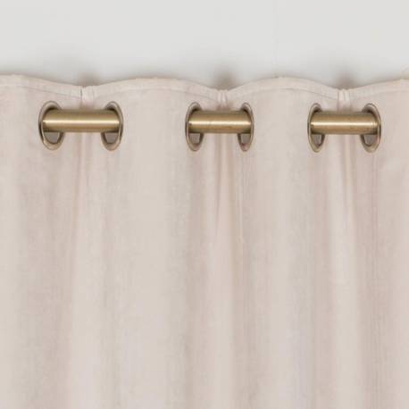 Elegance Velvet Sand Eyelet Curtains