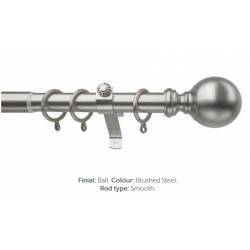 28mm Brushed Steel Ball End Extendable Pole (Skyline)