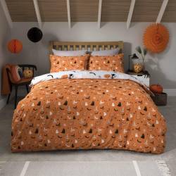 Sleepdown Halloween Pumpkins Multi Reversible Soft Easy Care Duvet Cover
