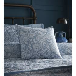 Luxury Embossed Jacquard Filled Boudoir Cushion - Cornflower Blue
