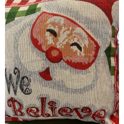 We Believe Santa Christmas Cushion Cover