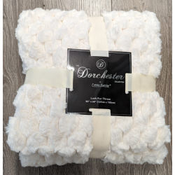 Dorchester Lush Deluxe Faux Fur Throw - Cream