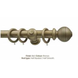 Milan 63mm Antique Collection Bronze with Smooth/Reeded Finish Ball End