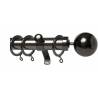 Eclipse 35mm Black Nickel Ball End Smooth Reeded Pole Set