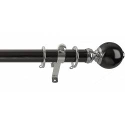 Eclipse 35mm Black Nickel & Chrome Ball End Smooth Reeded Pole Set