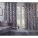 Remi Velvet Silver Interlined Readymade Eyelet Curtains