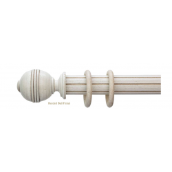 Capri Distressed Ivory 50mm Reeded Ball Complete Set