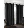 Midnight Velvet Blackout Thermal Curtains - Black