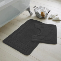 Luxurious Bath Mat Sets Charcoal Black