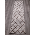 Theoni Abstract Lattice Brown Beige Runner 60 cm x 210 cm