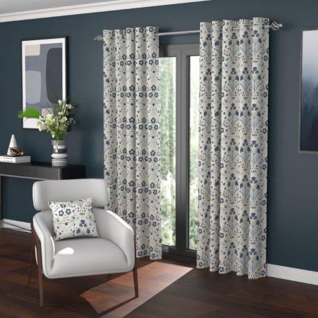 Riley Marine Eyelet Curtains