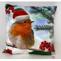 Christmas Santa Robin Cushion Cover