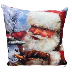 Santa Snowman Cushion Cover