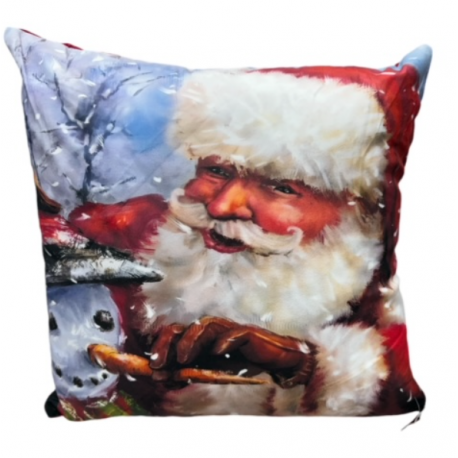 Santa Snowman Cushion Cover