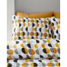 Eclipse Print Geo Abstract Ochre Soft Easy Care Bed Linen Bedding Duvet Cover Quilt Set With Pillow Cases