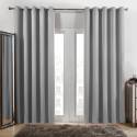 Blackout Curtains with Metal Eyelets - Silver Grey