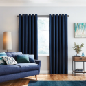 Blackout Curtains with Metal Eyelets - Navy