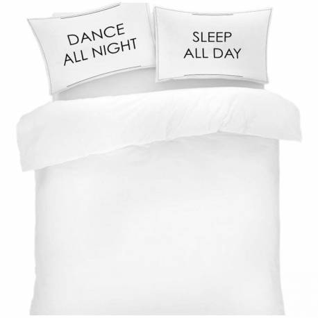 Novelty Pillow Case Twin Pack - Sleep All Night