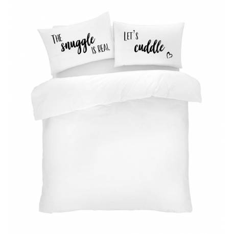 Novelty Pillow Case Twin Pack - Snuggle