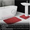 Pebble Memory 2 Piece Non Slip Bath Mat - RED