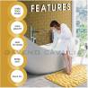 Pebble Memory 2 Piece Non Slip Bath Mat - OCHRE