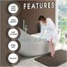 Pebble Memory 2 Piece Non Slip Bath Mat - NATURAL