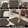 Pebble Memory 2 Piece Non Slip Bath Mat - NATURAL