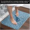 Pebble Memory 2 Piece Non Slip Bath Mat - AQUA