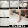 Pebble Memory 2 Piece Non Slip Bath Mat - CREAM