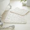 Pebble Memory 2 Piece Non Slip Bath Mat - CREAM