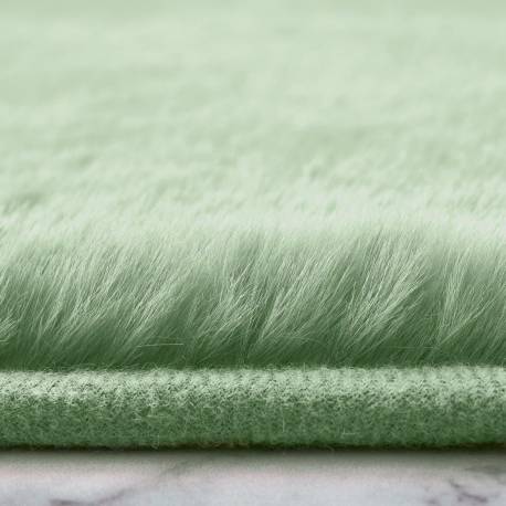 Faux Fur Bath Mat Set  - TEAL