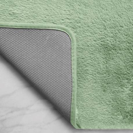 Faux Fur Bath Mat Set  - TEAL
