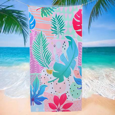 Leaf Design Beach Towel