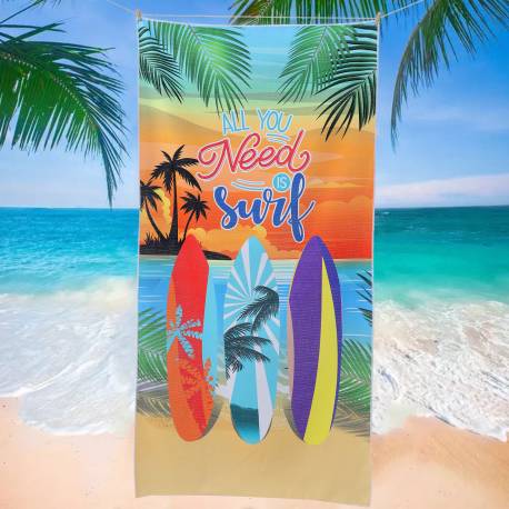 Surf Design Beach Towel