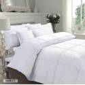 Luxury Hamlet Duvet Set Premium Line Motif Pintuck Quilt Cover - White