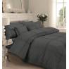 Luxury Hamlet Duvet Set Premium Line Motif Pintuck Quilt Cover - Charcoal