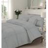 Luxury Hamlet Duvet Set Premium Line Motif Pintuck Quilt Cover - Silver