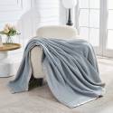 Classic Satin Elegance Fleece Throw - Grey