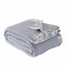 Classic Satin Elegance Fleece Throw - Grey