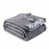 Classic Satin Elegance Fleece Throw - Charcoal