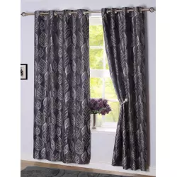 Antwerp Charcoal Eyelet Curtains