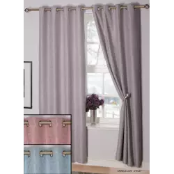 Crinkle Blush Eyelet Curtains