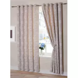 Budapest Natural Eyelet Curtains