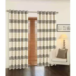 Cubic Black Eyelet Curtains