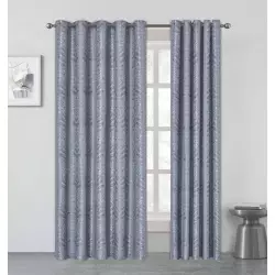 Clarion Charcoal Eyelet Curtains
