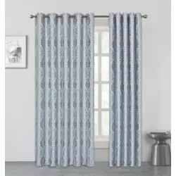 Clarion Teal Eyelet Curtains